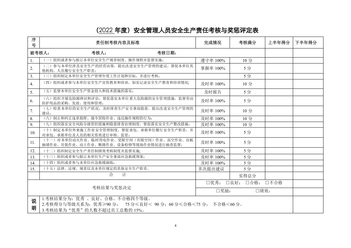 责任制考核 第4页