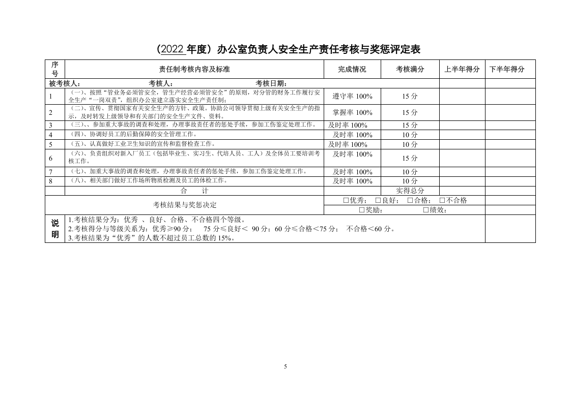 责任制考核 第5页