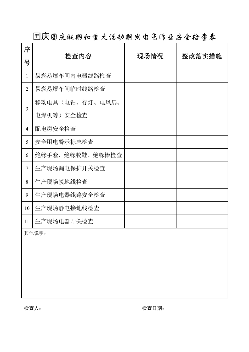 1、&ldquo;大排查、严整治、保安全、迎盛会&rdquo;活动方案及检查表(最新版) 第6页