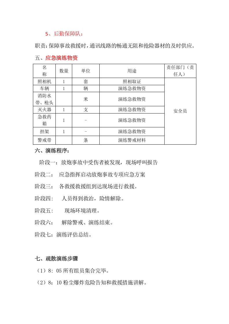 【演练方案】粉尘爆炸应急演练方案（4页） 第2页