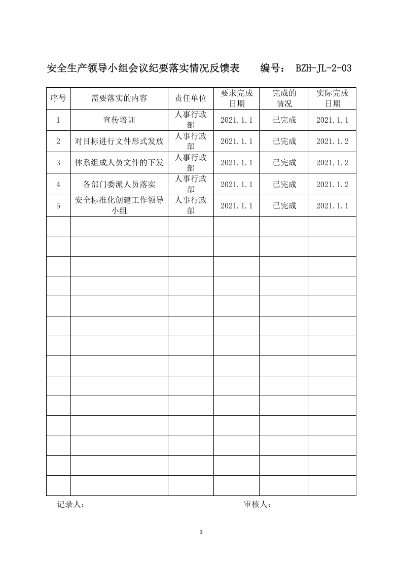 安全生产领导小组会议记录、纪要、落实情况反馈表          编号.docx 第3页
