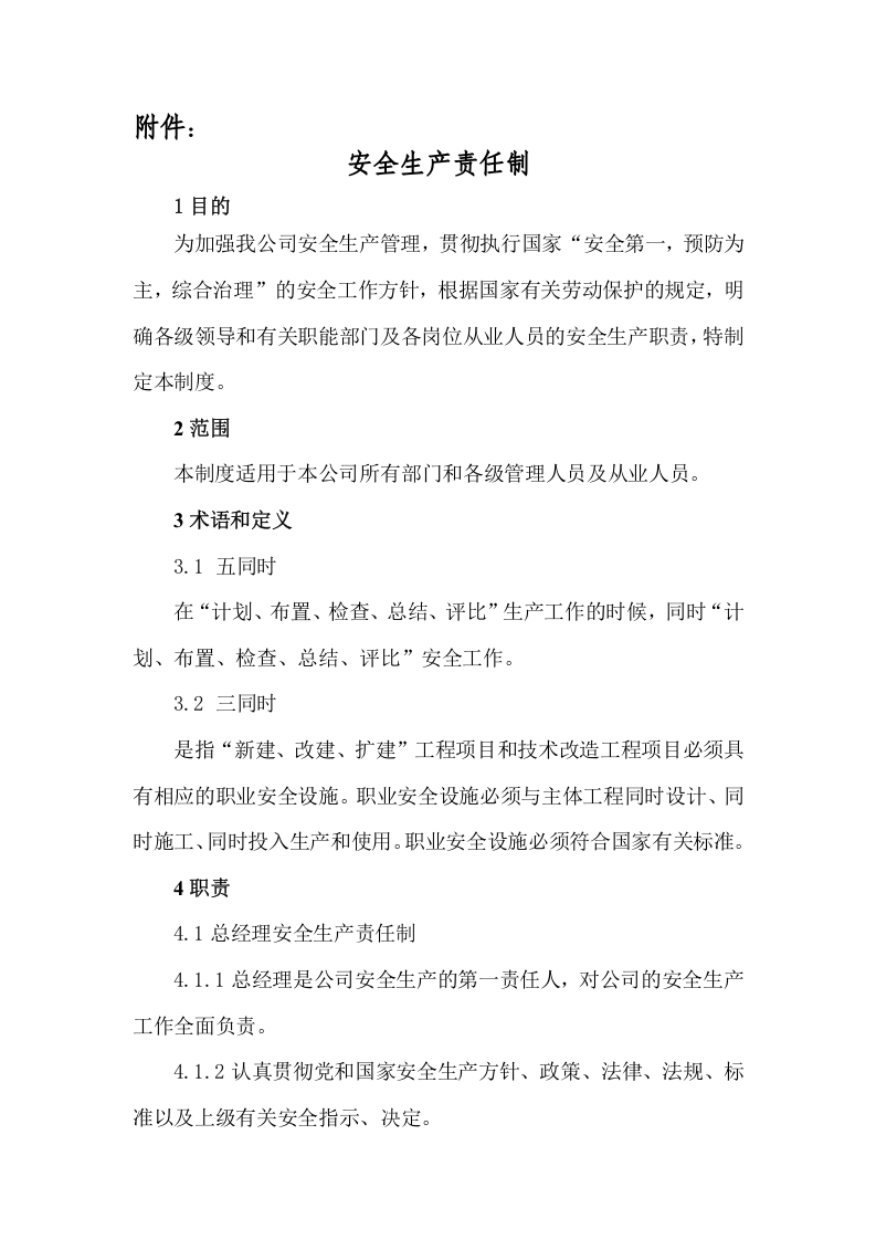 安全生产责任制发布文件 (参考).doc 第2页