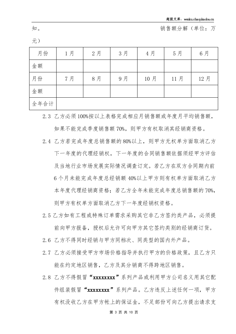代理商经销合同.doc 第3页