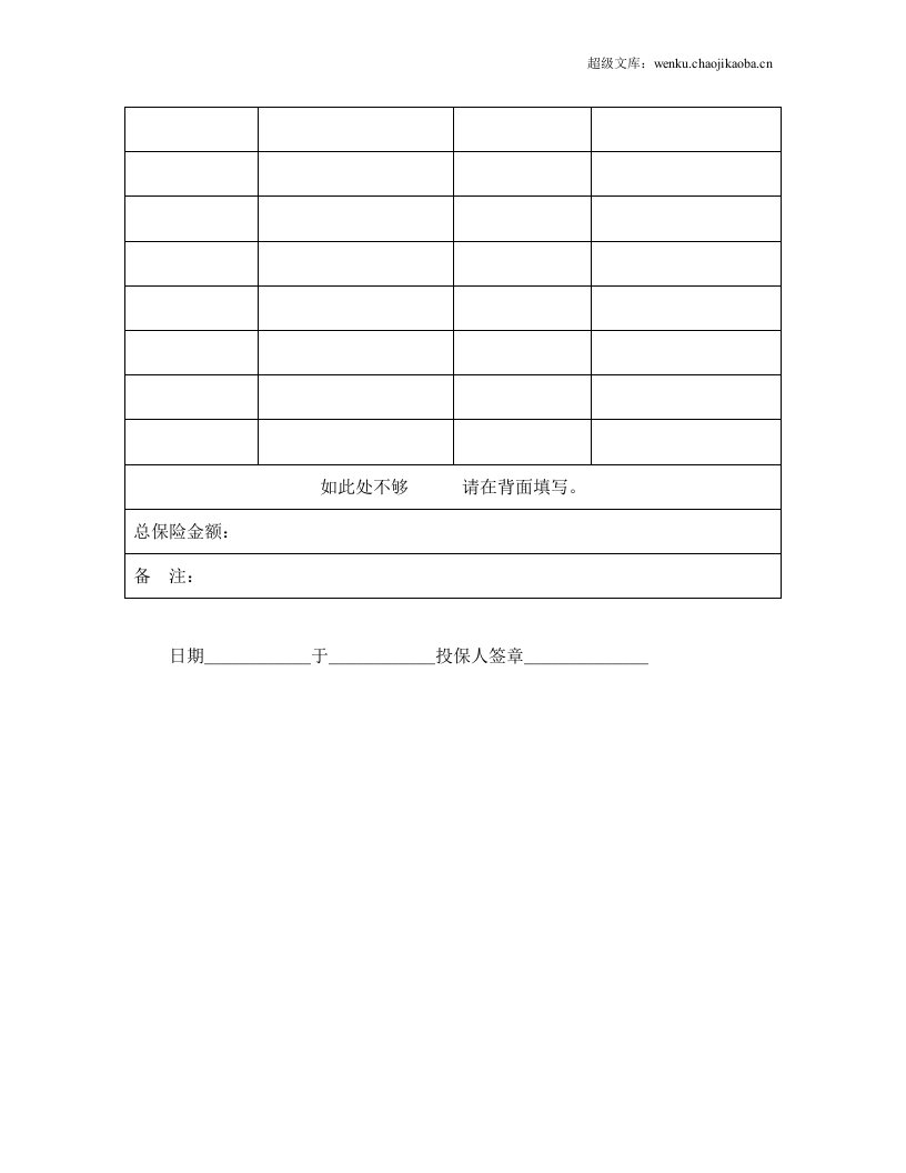 投保申请书（财产一切险）.doc 第2页