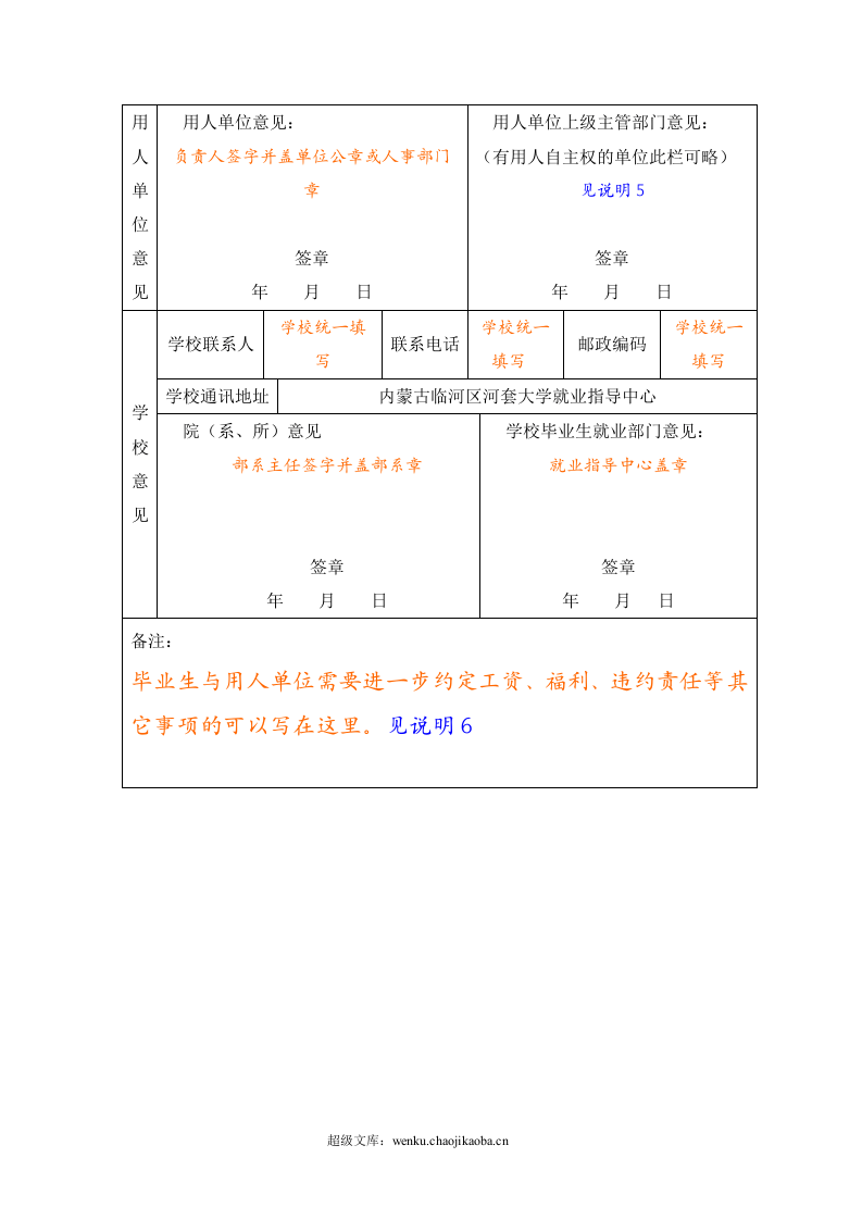 全国普通高校毕业生就业协议书(模版).doc 第3页
