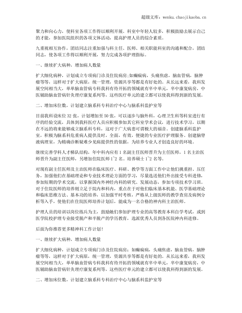 精神科工作计划.docx 第3页