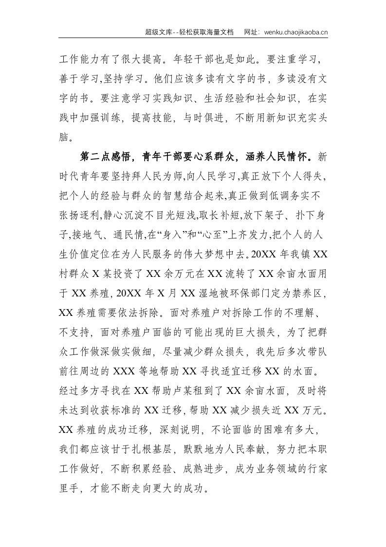 镇党委书记在青年干部座谈会上的交流发言材料--2275.doc 第2页