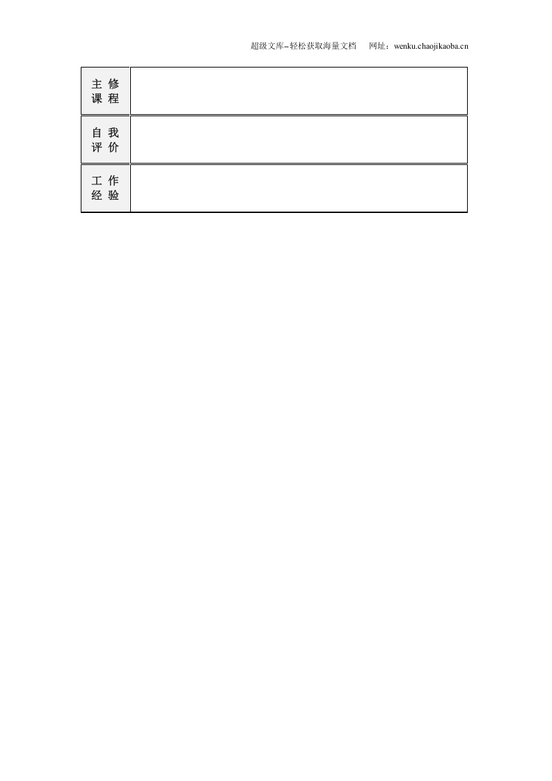 131.人才惊叹_表格式_适用于应届生_2页式_无内容_有封面.doc 第3页