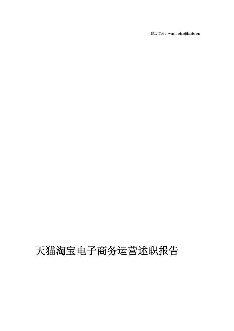 天猫淘宝电子商务运营述职报告.docx 第1页