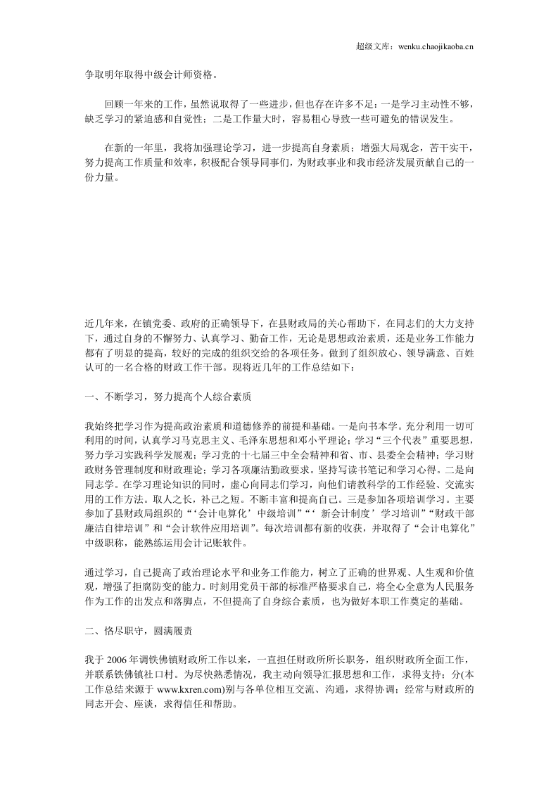 财政个人工作总结.doc 第3页