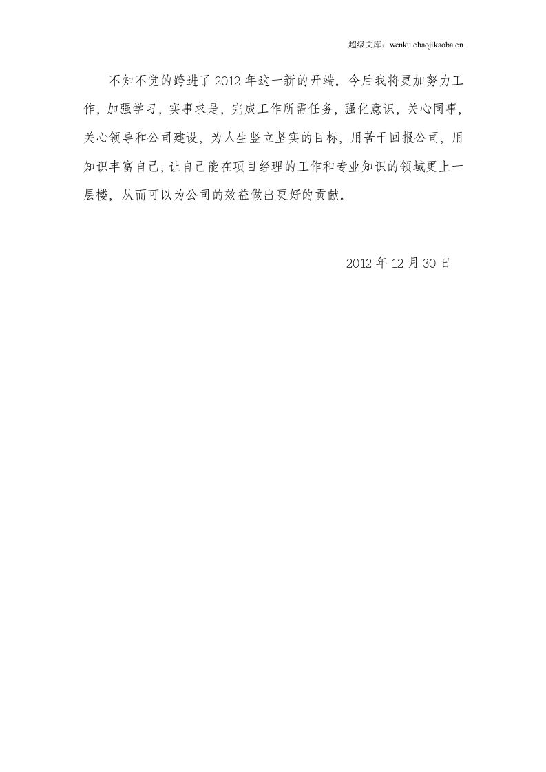 项目经理个人年终工作总结报告.doc 第3页