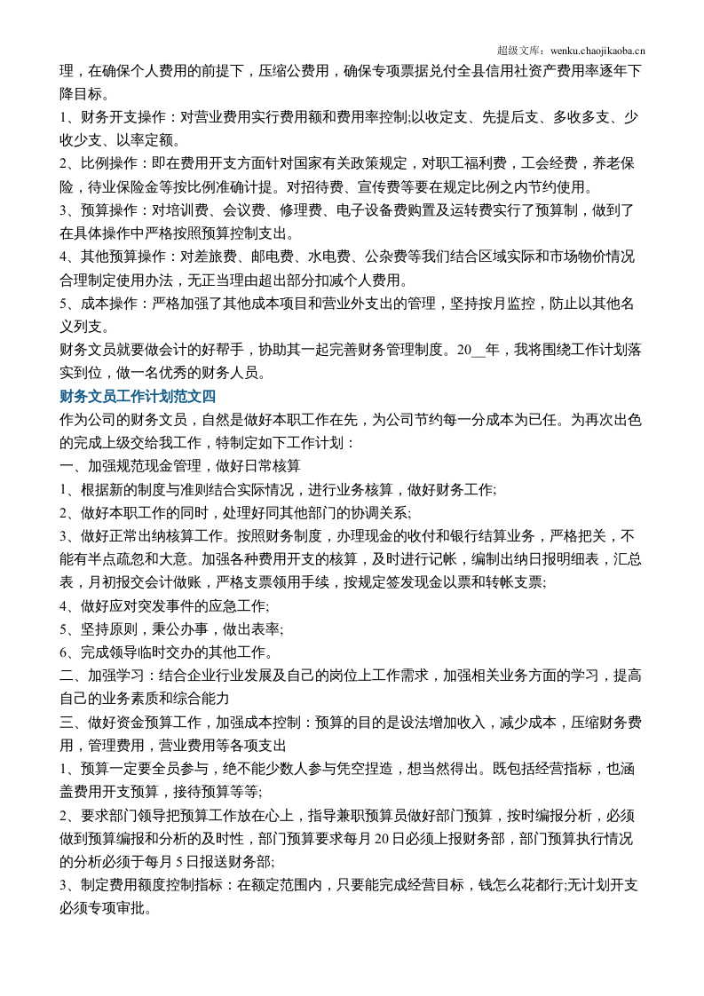 财务文员年终总结和工作计划五篇.docx 第3页