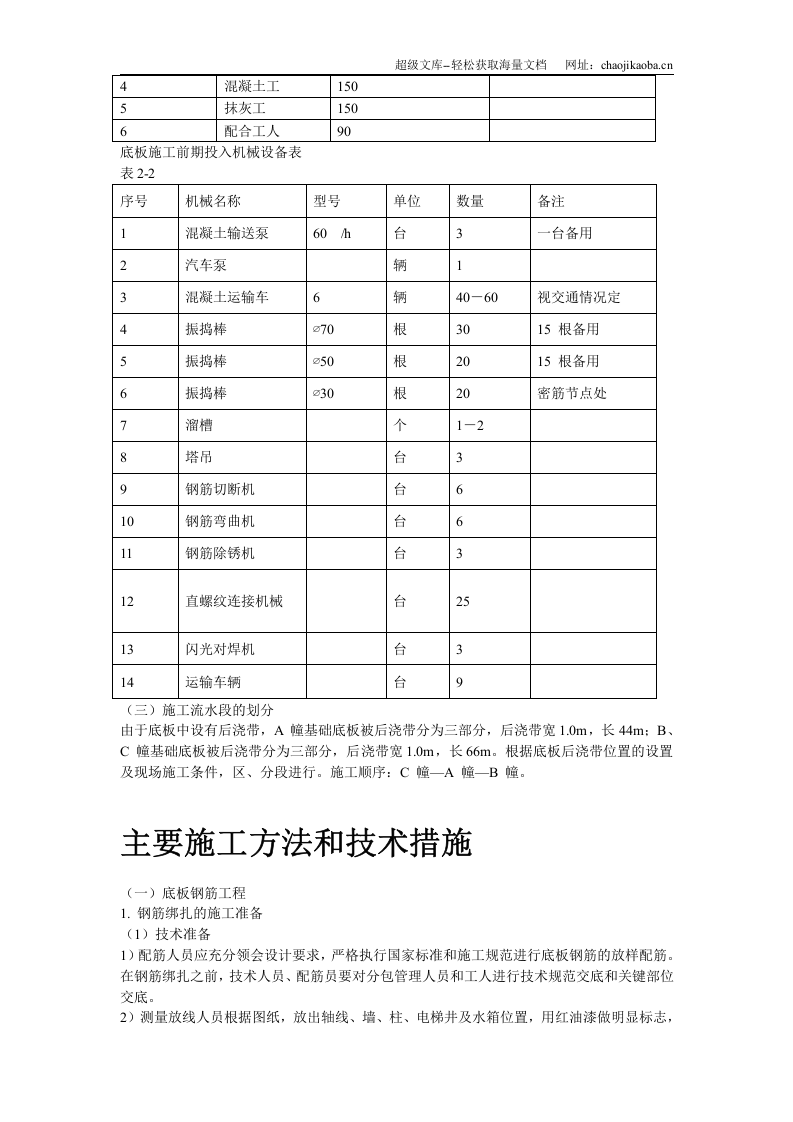 北京SOHO现代城地下室底板施工方案.doc 第3页