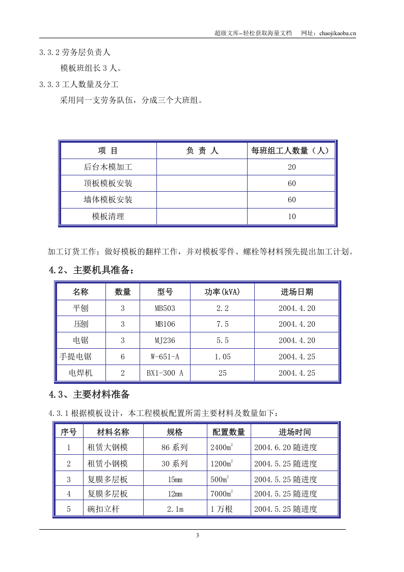 北京某现浇剪力墙结构工程模板施工方案.doc 第3页