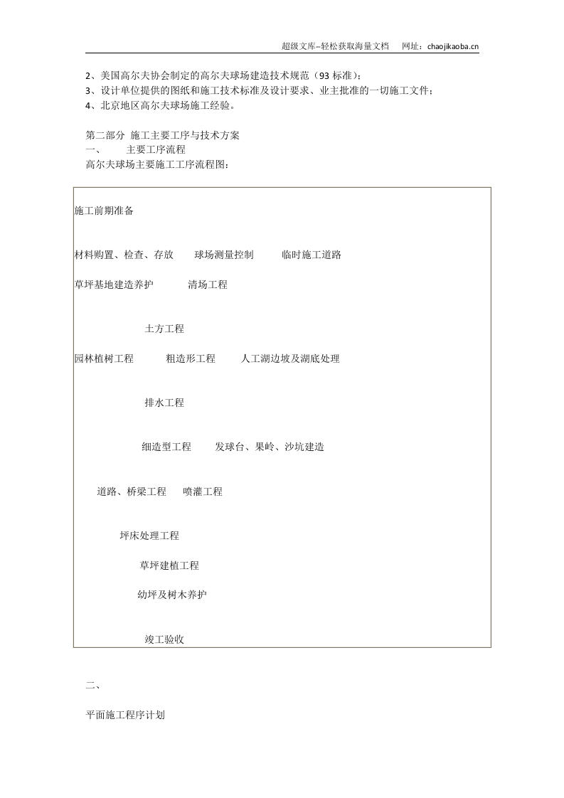 北京市18洞高尔夫球场建造施工组织方案_new.doc 第3页