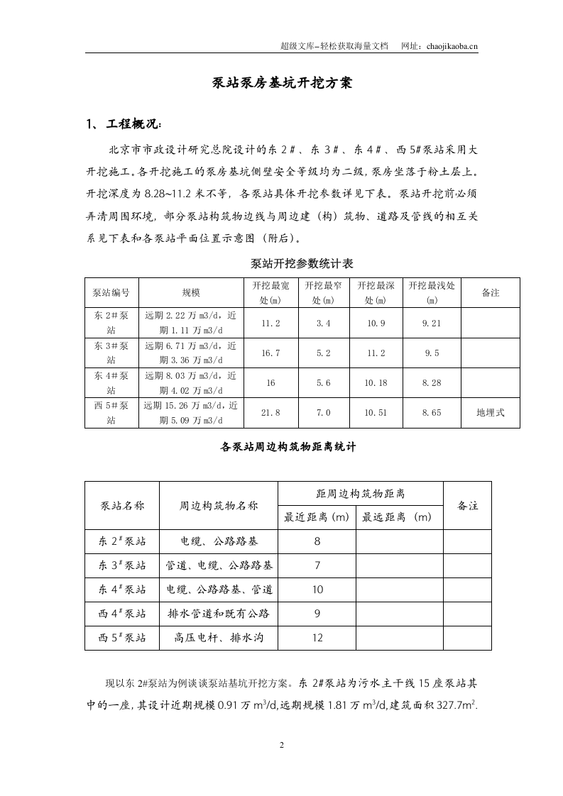 慈溪市某泵站泵房基坑开挖施工方案.doc 第2页