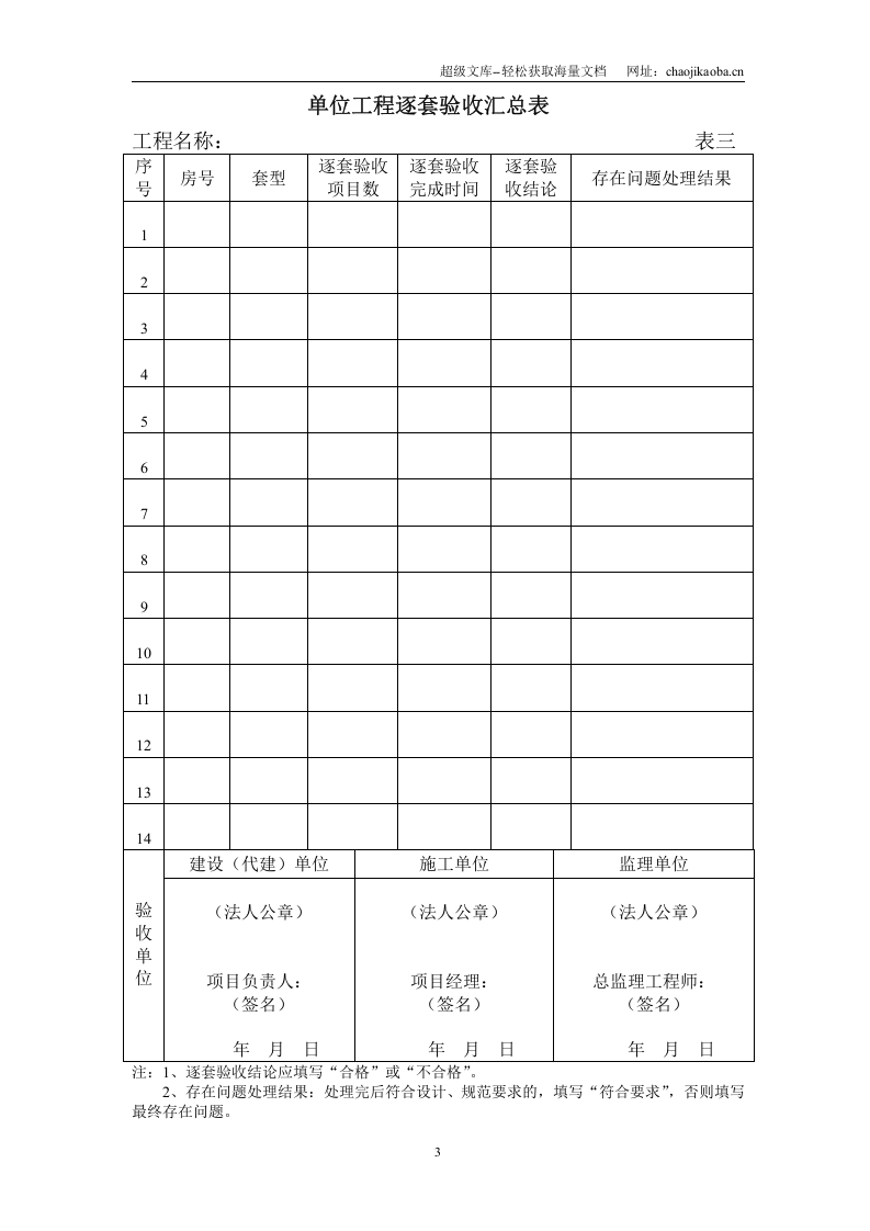 广西住宅工程质量逐套验收表格.doc 第3页