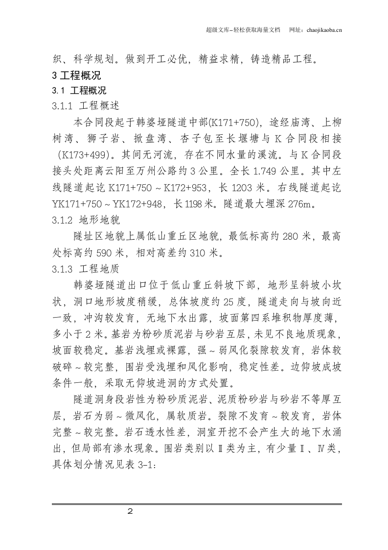 韩婆垭隧道施工组织设计.doc 第2页