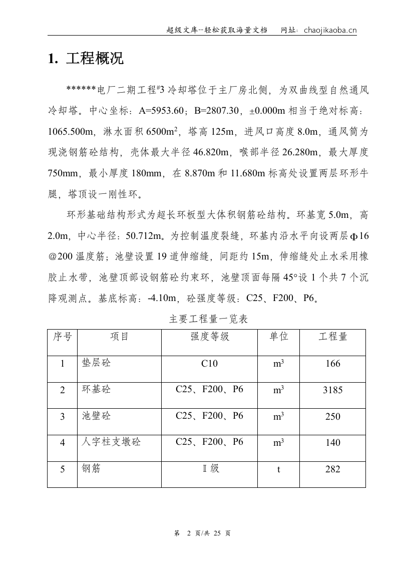某电厂水塔环基施工方案.doc 第2页
