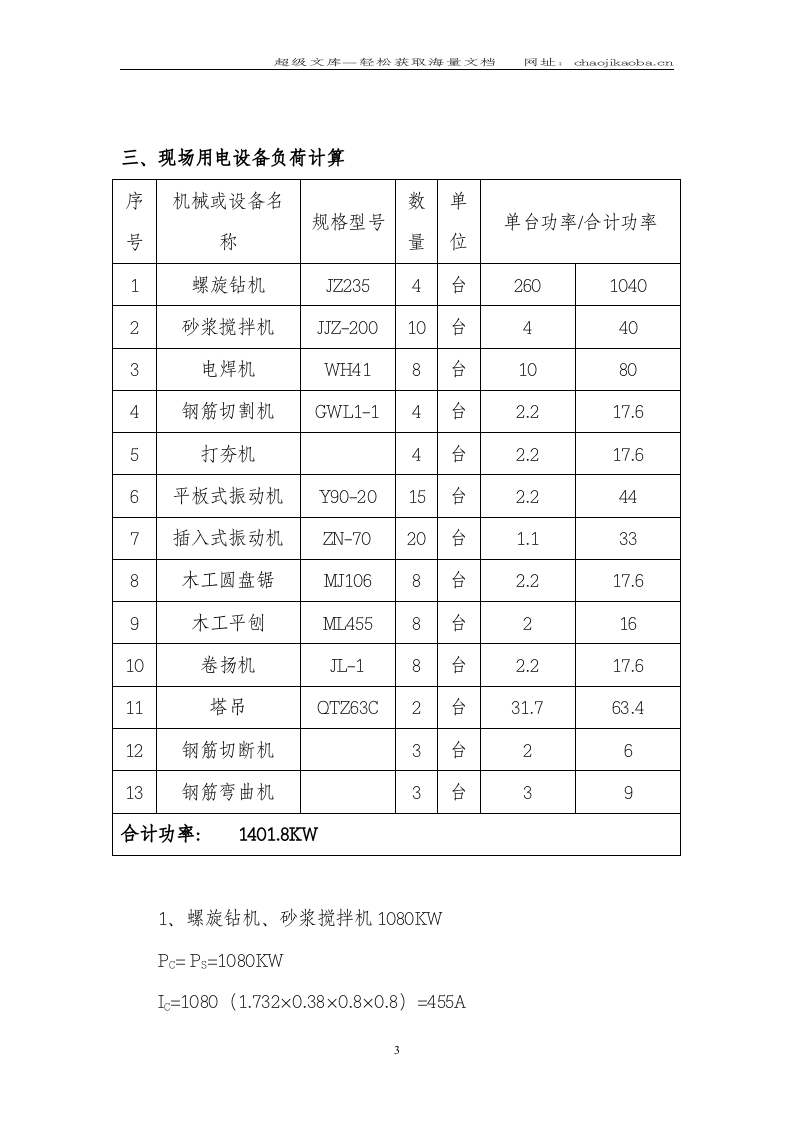特变电工沈阳变压器集团输变电产业技术升级建设项目标段三临时用电专项方案.doc 第3页