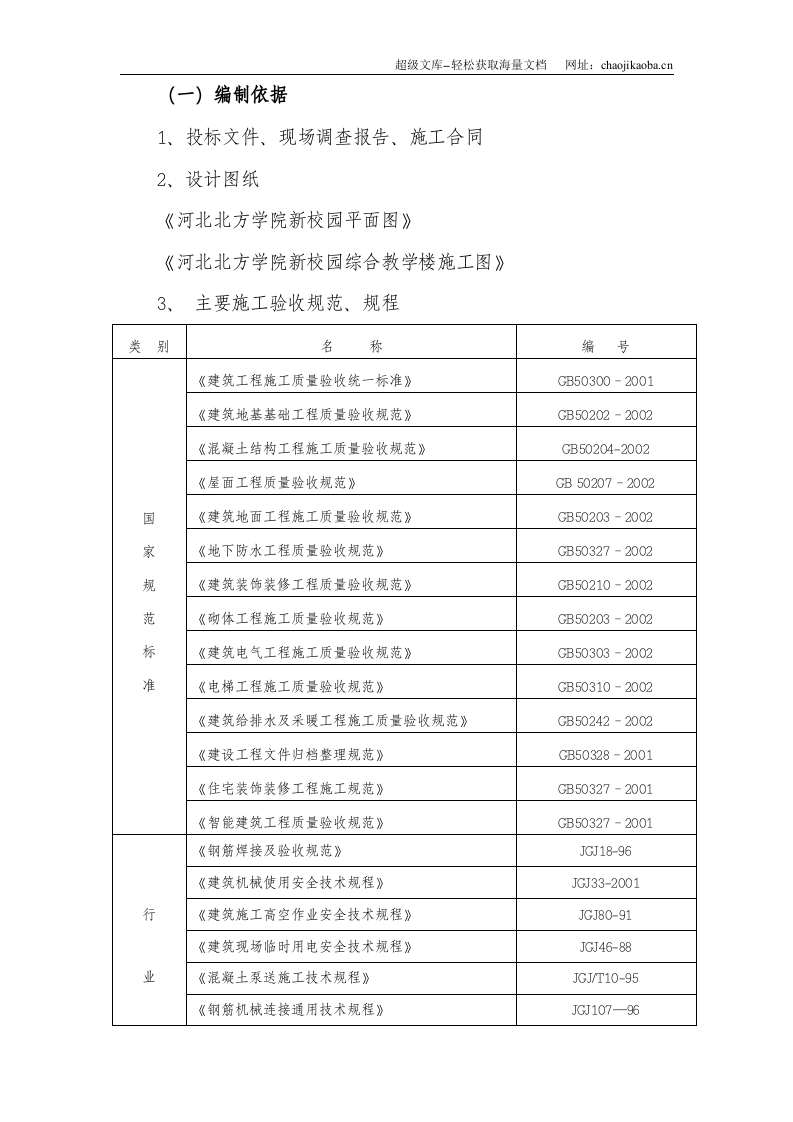 河北北方学院综合教学楼施工组织设计.doc 第2页