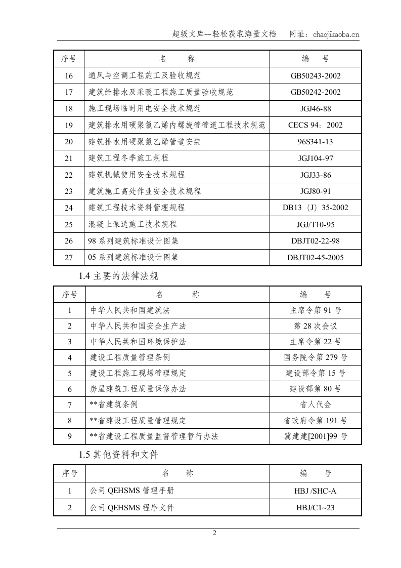 某高层住宅施工组织设计.doc 第2页