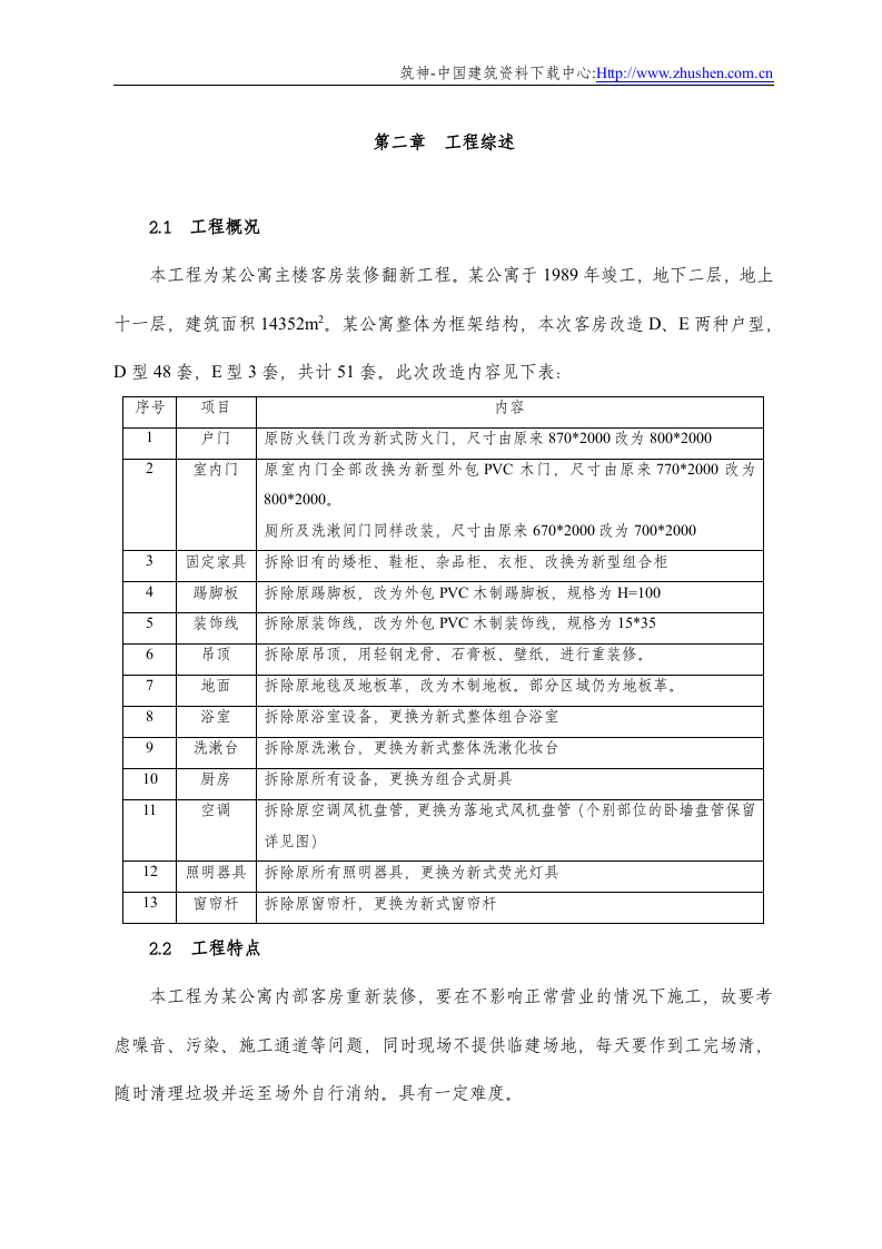 某公寓主楼客房装修翻新工程施工组织设计.DOC 第3页