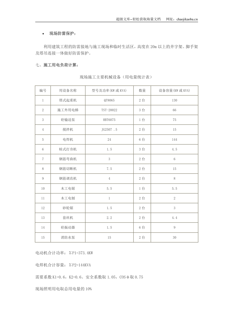 建筑施工现场临时用电施工组织设计.doc 第2页