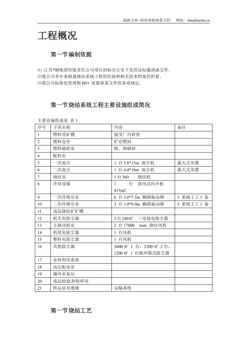 江苏某钢厂烧结机安装施工组织设计.doc 第3页