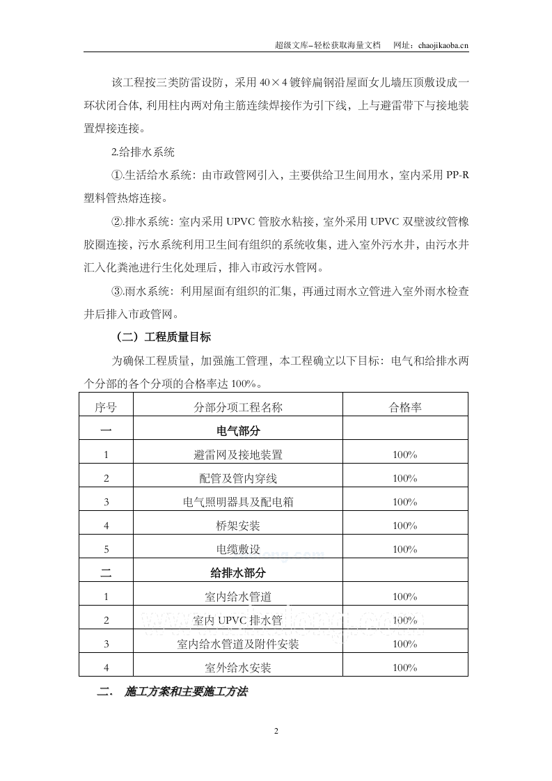 江苏王子制纸有限公司附属建（构）筑物工程水电安装施工组织设计.doc 第2页