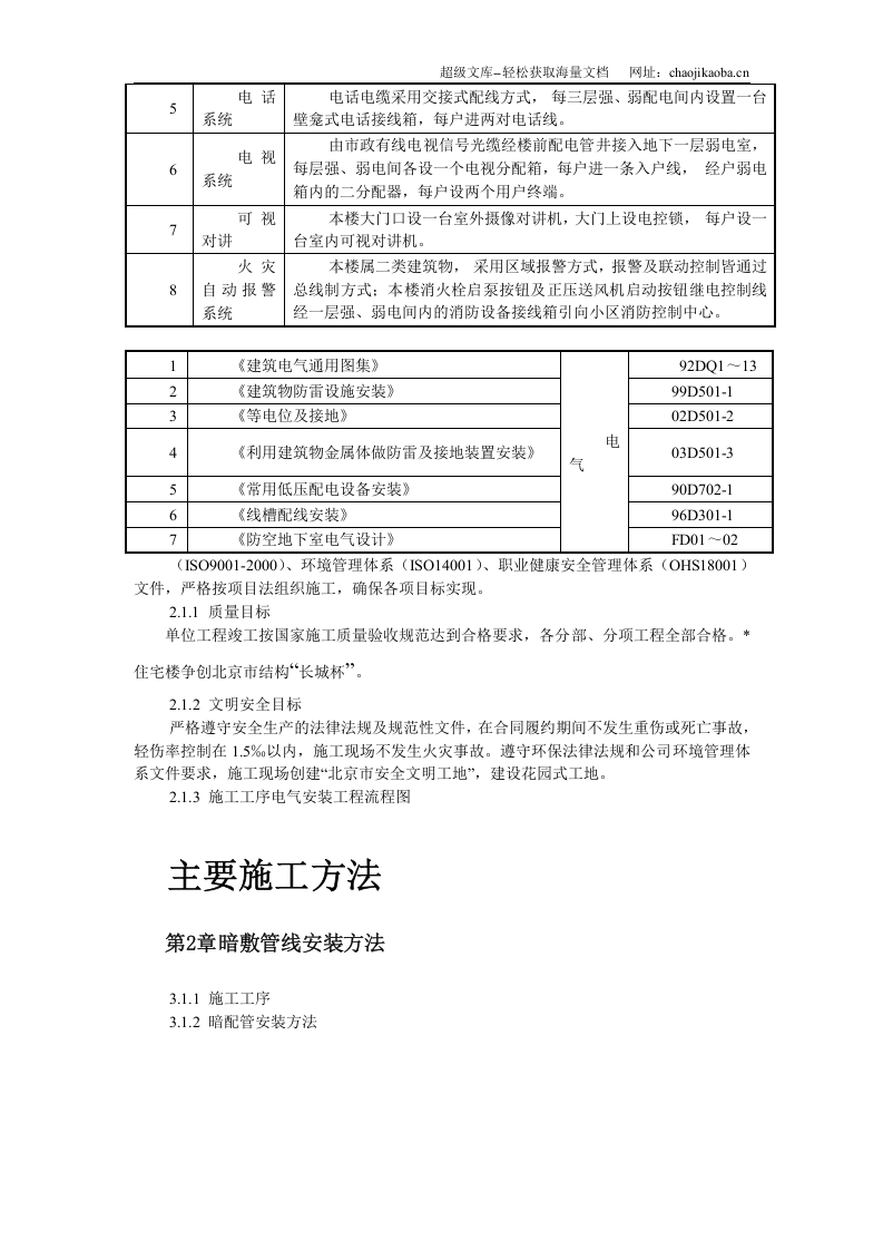某住宅及地下车库工程电气安装施工组织设计.doc 第3页