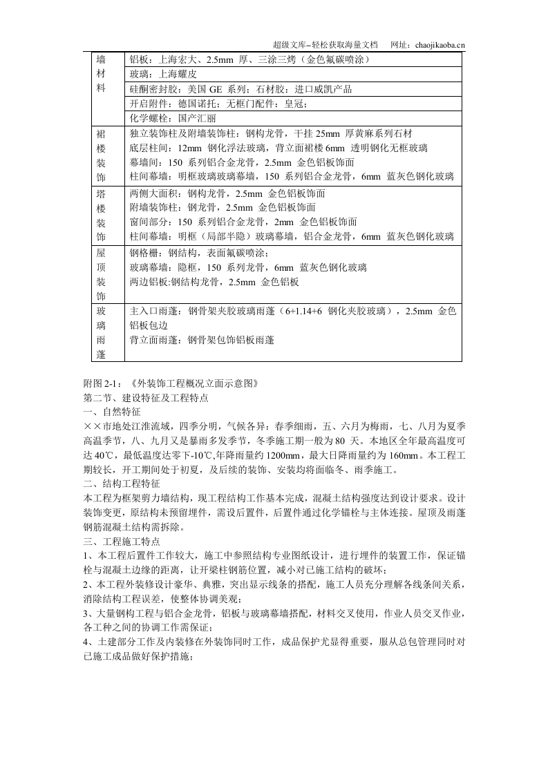 某综合大楼外装饰工程施工组织设计.doc 第3页