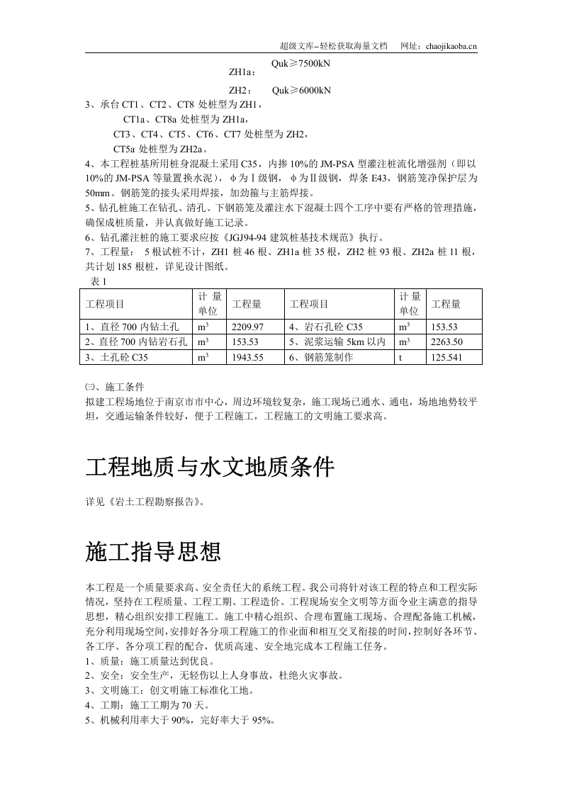 南京某综合楼钻孔灌注桩工程施工组织设计.doc 第3页