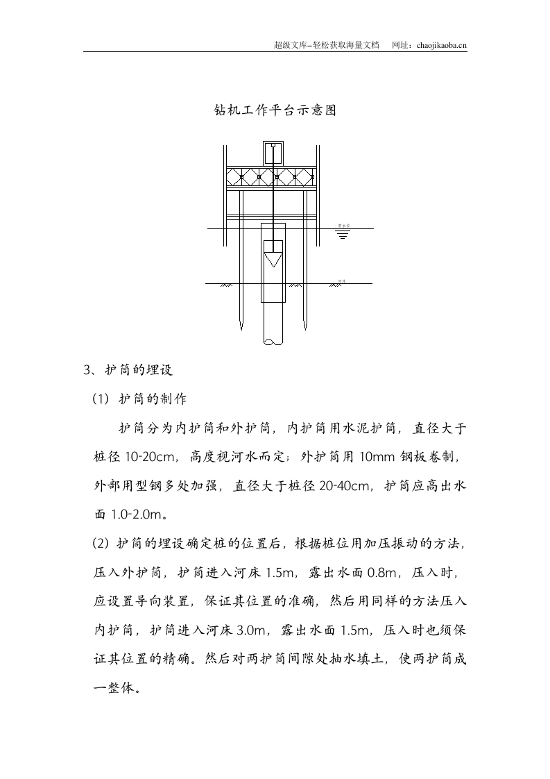 新孟河中桥主桥桩（水中钻孔灌注桩）水上作业施工方案.doc 第2页