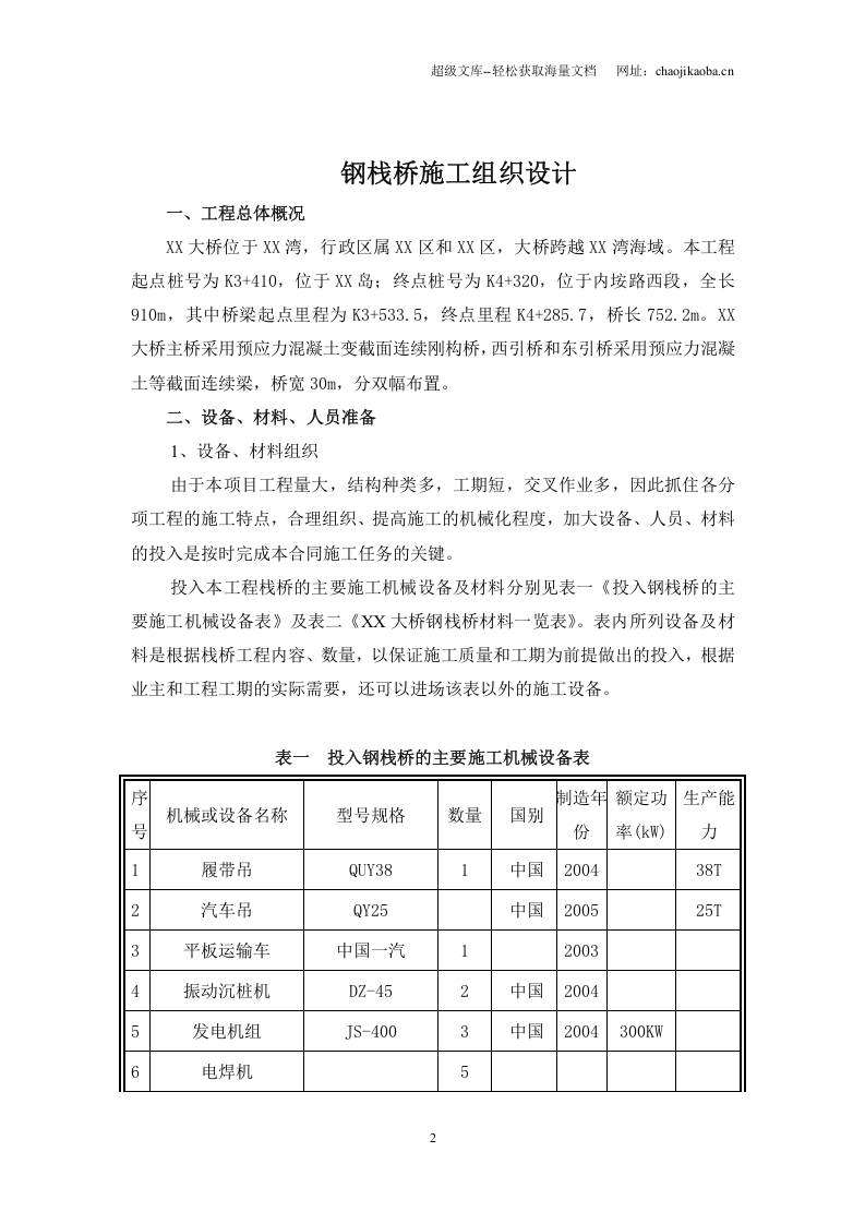 厦门某钢栈桥施工组织设计.doc 第3页