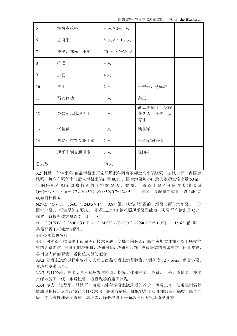 中关村青年小区10号、11号楼底板大体积混凝土施工方案.doc 第3页