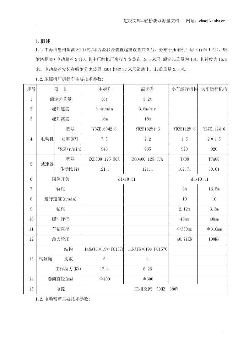 中海油惠州炼油年产80万吨芳烃联合装置起重设备安装施工方案.doc 第2页