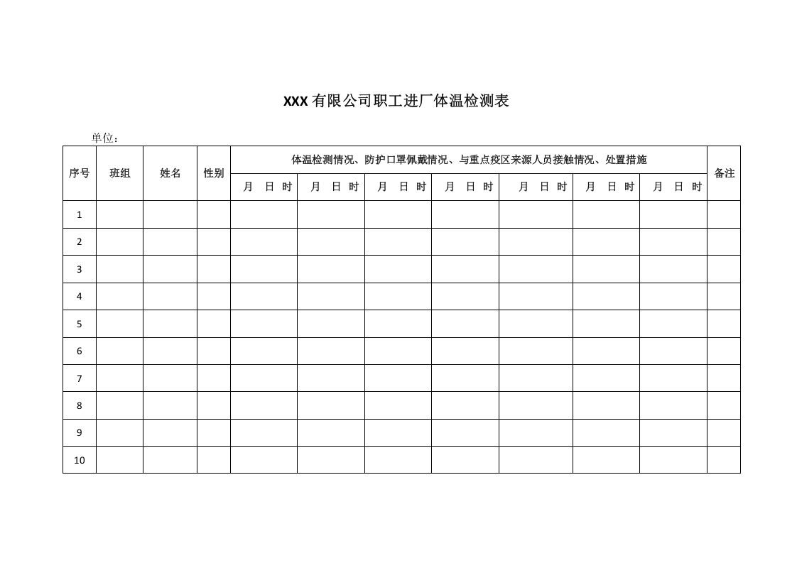 57、企业防控新型冠状病毒肺炎台账表格汇编（模板，企业根据实际情况完善调整）XXX有限公司职工健康统计表.doc 第3页