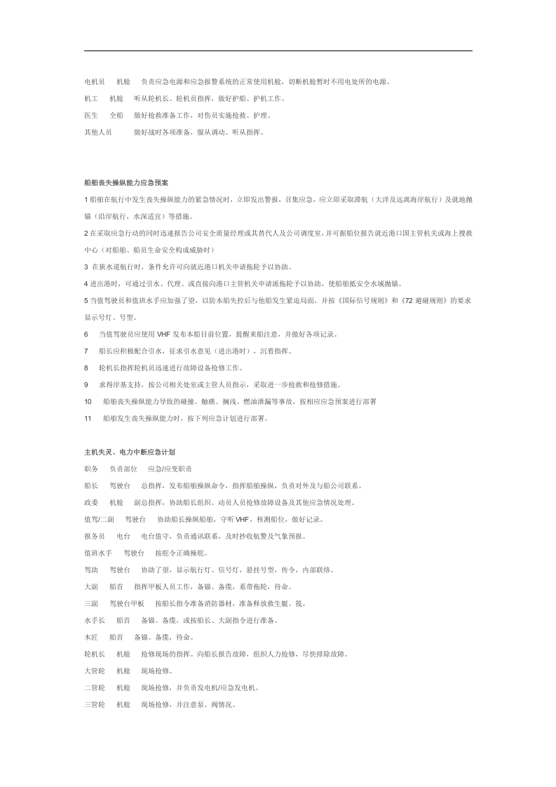 船舶各种应急预案及应急计划【19页】.doc 第3页