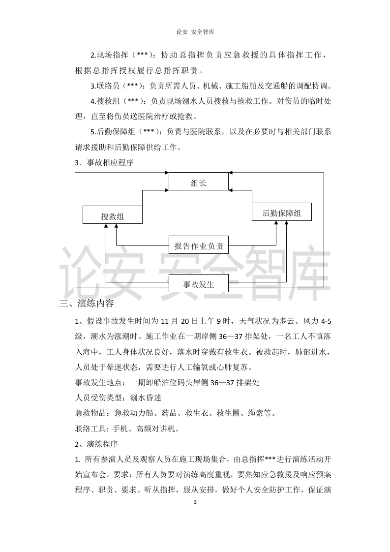 【演练方案】海上作业人员落水应急演练方案（10页）.doc 第3页