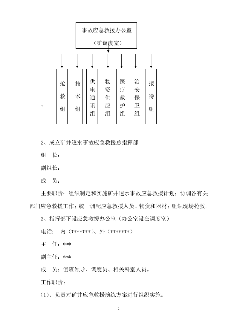 【演练方案】矿井透水事故应急救援演练方案（22页）.doc 第2页
