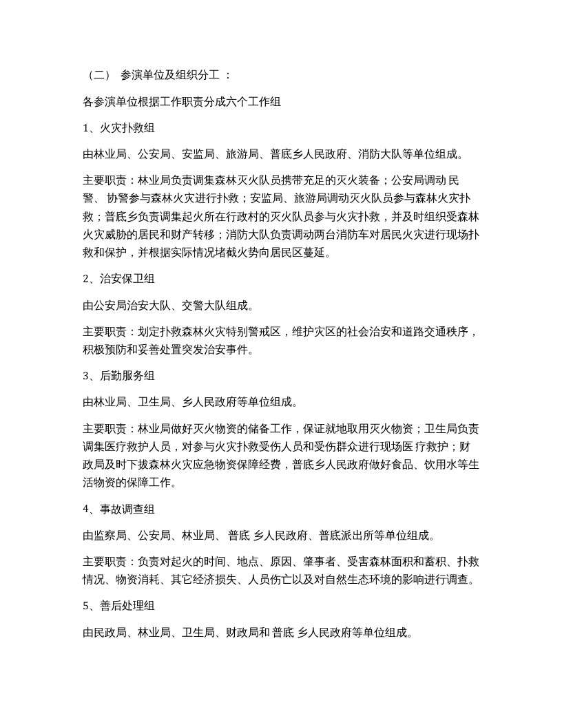 【演练方案】森林火灾应急预案演练方案（6页）.docx 第2页