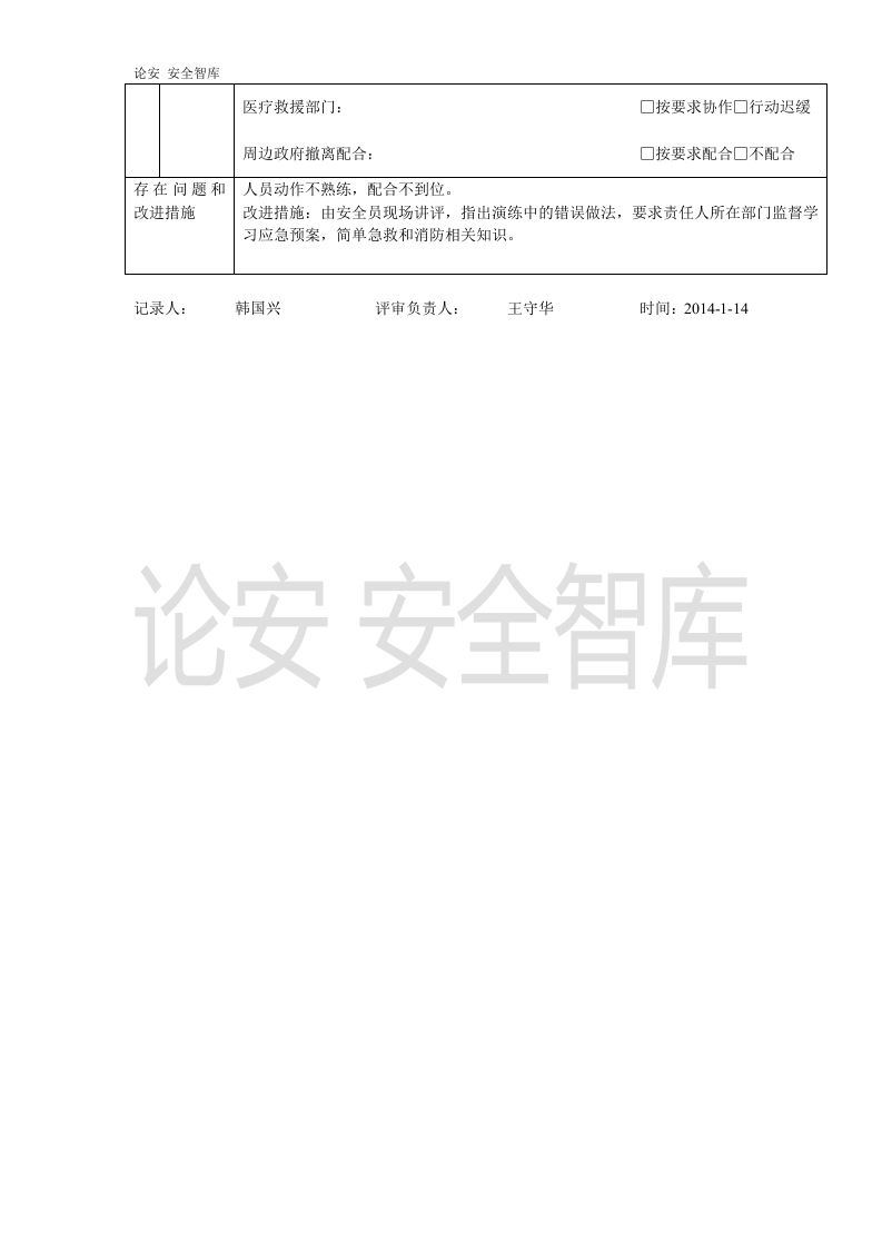 【演练方案】特种设备事故应急预案演练记录-叉车.doc 第2页