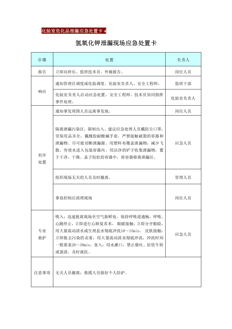 【处置卡汇编】危化品应急处置处置告知卡（全套，25页）.docx 第4页