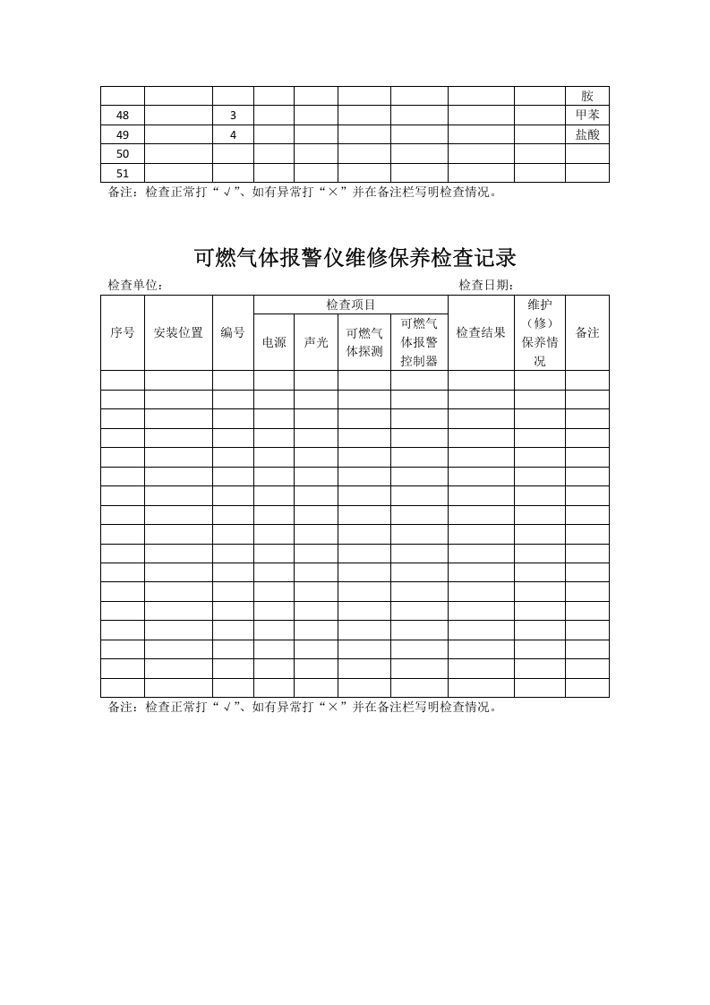 可燃气体报警仪维修保养检查记录.doc 第3页