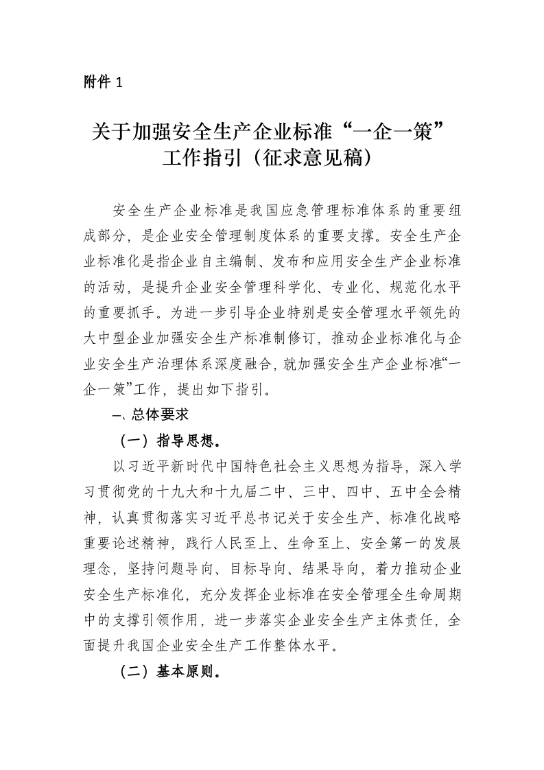 2021年1月《关于加强安全生产企业标准&ldquo;一企一策&rdquo;工作指引（征求意见稿）》.docx 第3页