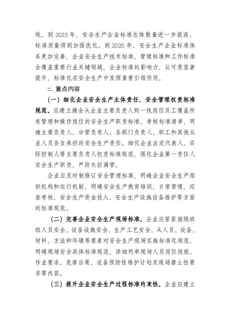 2021年1月《关于加强安全生产企业标准&ldquo;一企一策&rdquo;工作指引（征求意见稿）》.docx 第5页