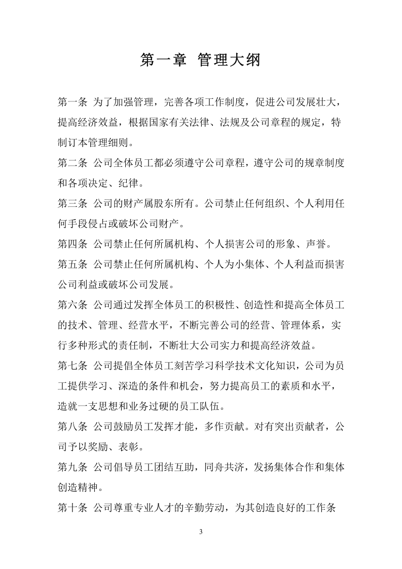 48-公司管理制度（适用于造价咨询公司）.doc 第3页