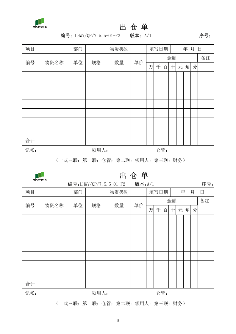 仓库管理制度、流程及规范.doc 第5页
