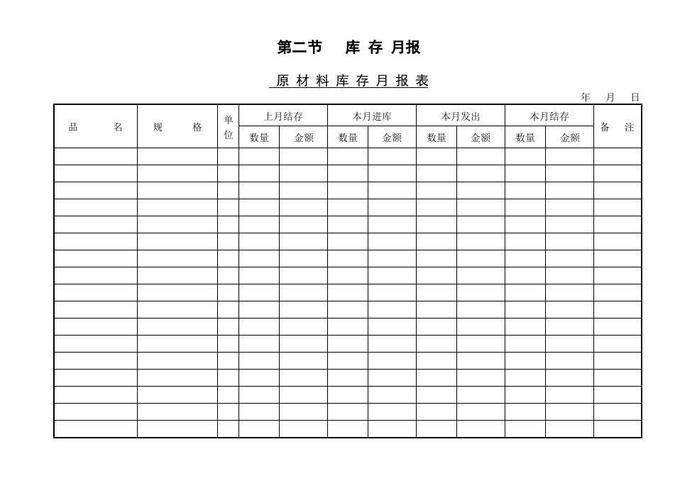 原材料库存月报表.doc 第1页